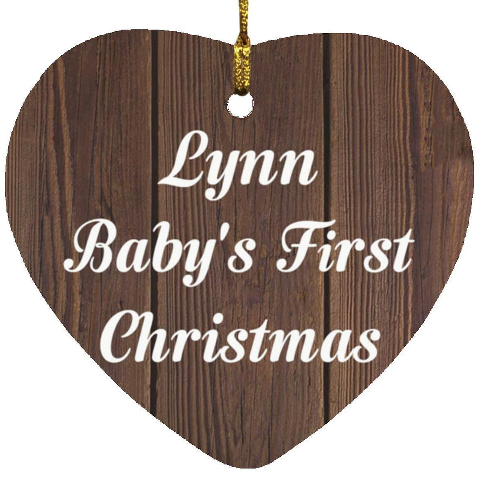 Lynn Baby's First Christmas - Heart Ornament D