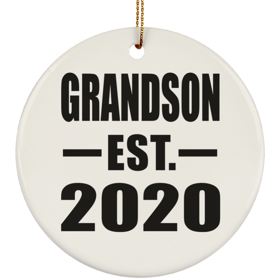 Grandson Established EST. 2020 - Circle Ornament