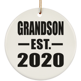 Grandson Established EST. 2020 - Circle Ornament