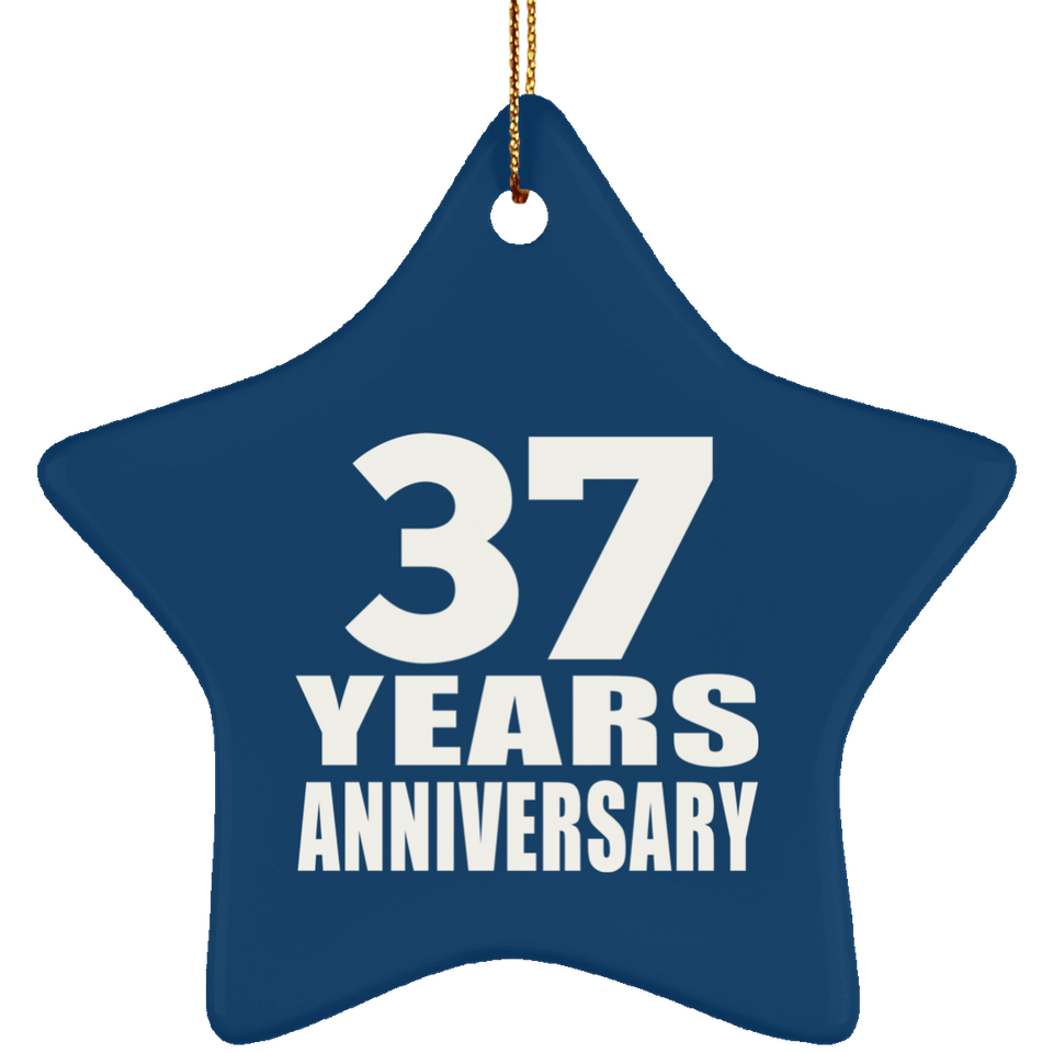 37th Anniversary 37 Years - Star Ornament
