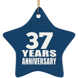 37th Anniversary 37 Years - Star Ornament