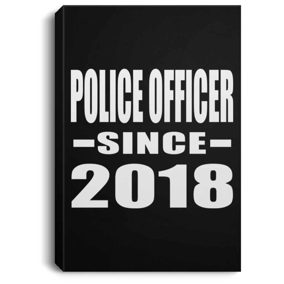 Police Officer Since 2018 - Canvas Portrait