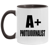 A+ Photojournalist - 11oz Accent Mug Black