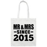 9th Anniversary Mr & Mrs Since 2015 - Tote Bag White