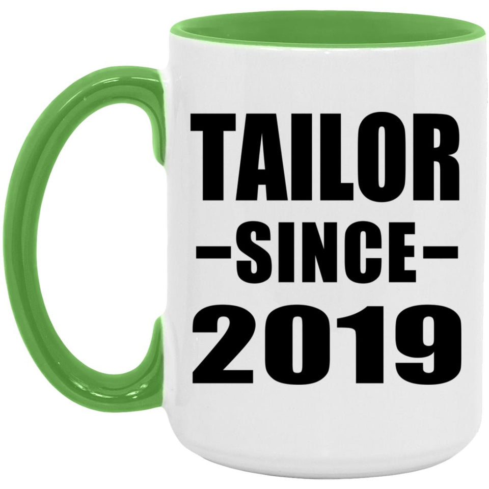 Tailor Since 2019 - 15oz Accent Mug Green