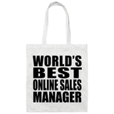 World's Best Online Sales Manager - Tote Bag White