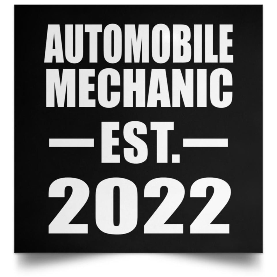 Automobile Mechanic Established EST. 2022 - Poster Square