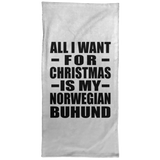 All I Want For Christmas Is My Norwegian Buhund - Hand Towel