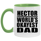 Hector World's Okayest Dad - 11oz Accent Mug Green