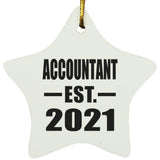 Accountant Established EST. 2021 - Star Ornament