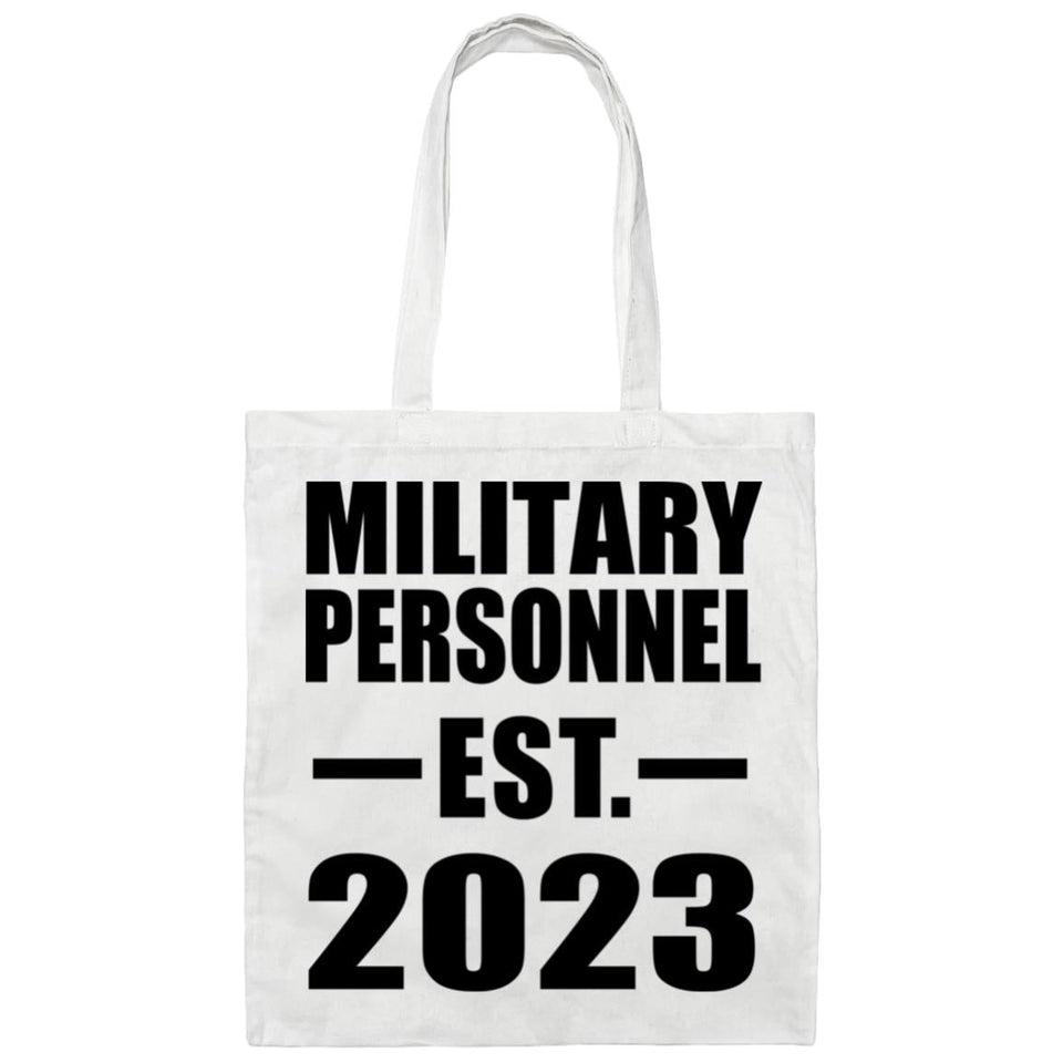 Military Personnel Established EST. 2023 - Tote Bag White