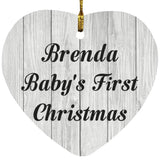 Brenda Baby's First Christmas - Heart Ornament F