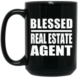 Blessed Real Estate Agent - 15oz Coffee Mug Black