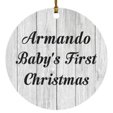 Armando Baby's First Christmas - Circle Ornament F
