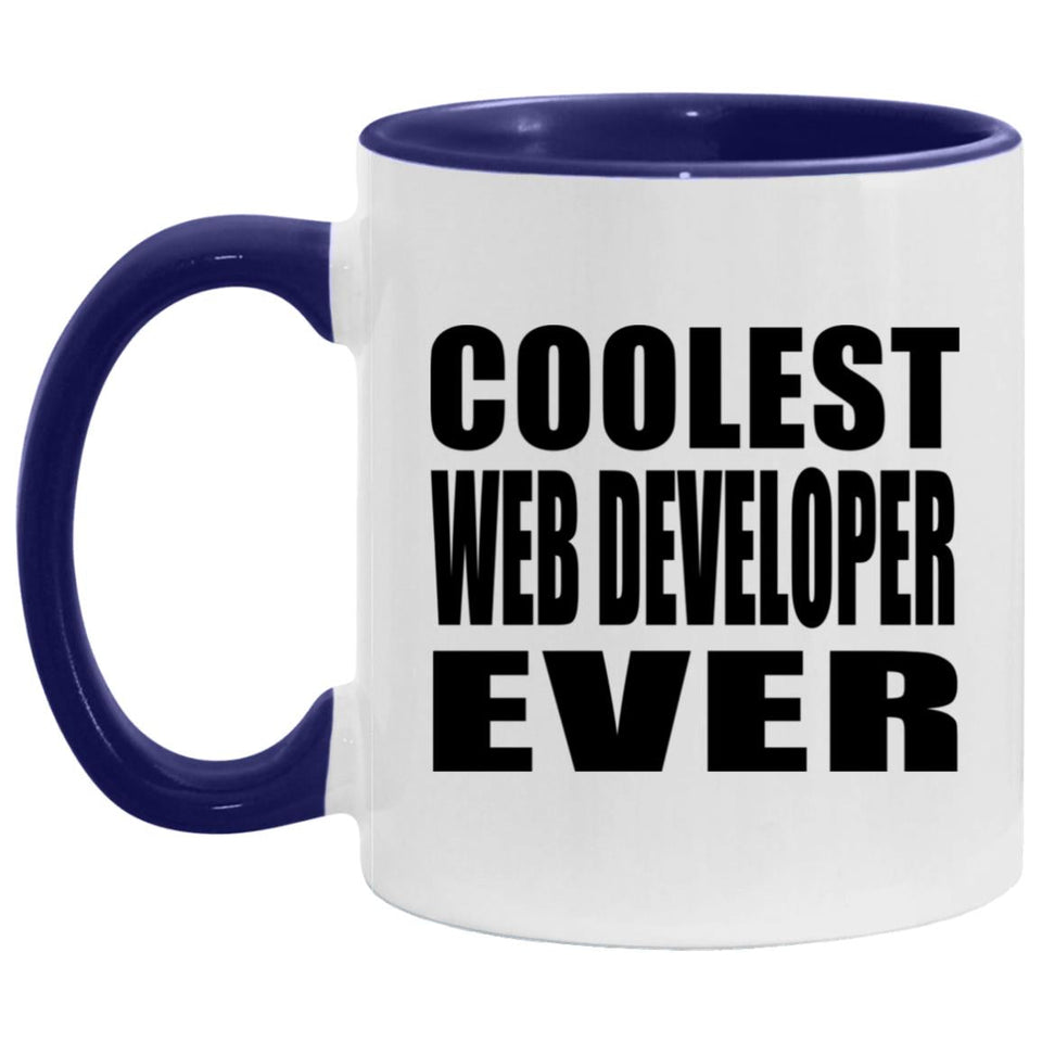 Coolest Web Developer Ever - 11oz Accent Mug Purple