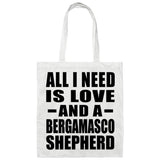 All I Need Is Love And A Bergamasco Shepherd - Tote Bag White