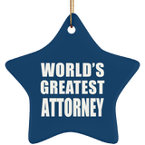 World's Greatest Attorney - Star Ornament