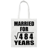 22nd Anniversary Married For Square Root of 484 Years - Tote Bag White