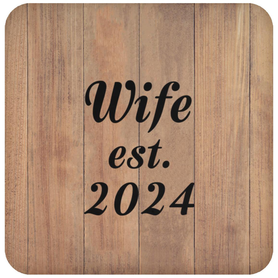 Wife Established EST. 2024 - Drink Coaster C