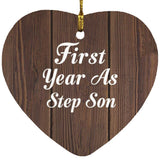 First Year As Step Son - Heart Ornament D
