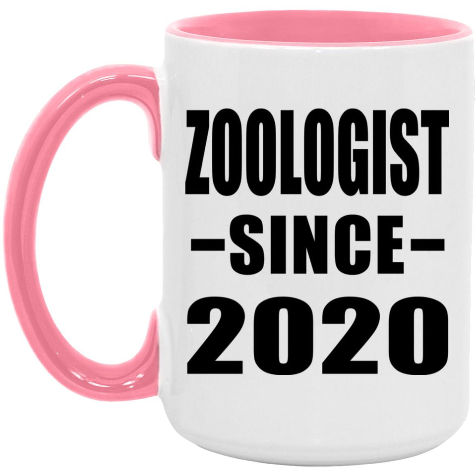 Zoologist Since 2020 - 15oz Accent Mug Pink
