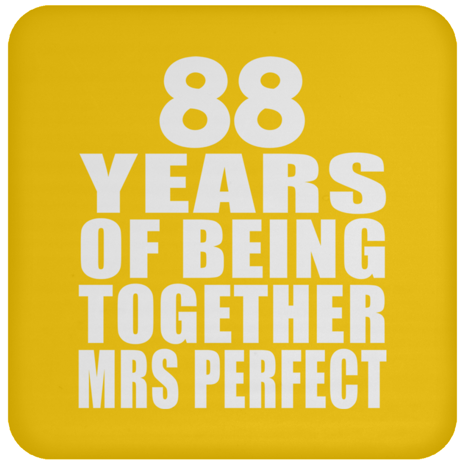 88th Anniversary 88 Years Of Being Mrs Perfect - Drink Coaster