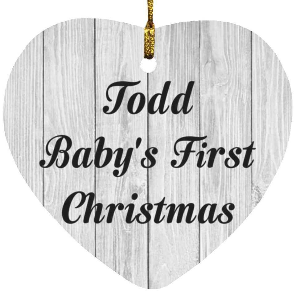 Todd Baby's First Christmas - Heart Ornament F