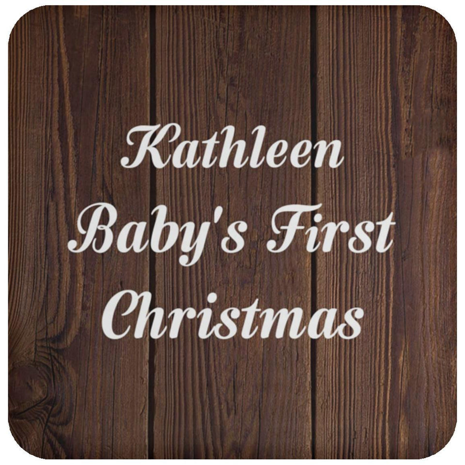 Kathleen Baby's First Christmas - Drink Coaster D