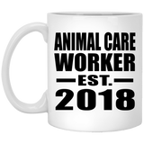 Animal Care Worker Established EST. 2018 - 11 Oz Coffee Mug