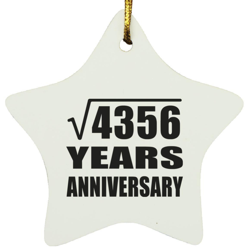 66th Anniversary Square Root of 4356 Years Anniversary - Star Ornament