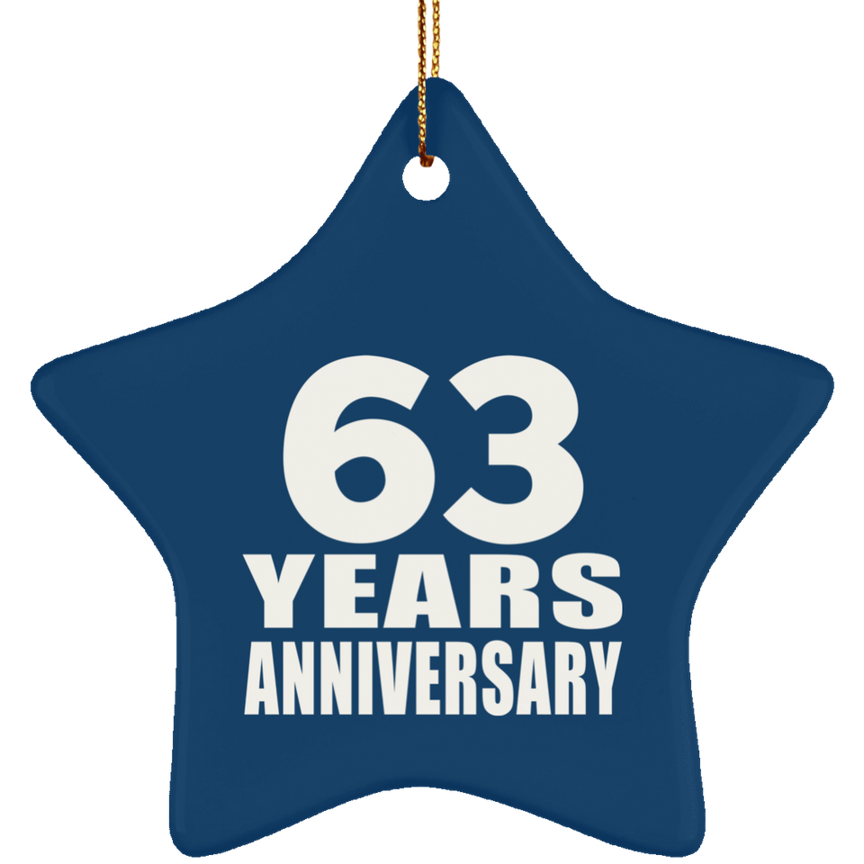 63rd Anniversary 63 Years - Star Ornament