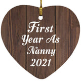 First Year As Nanny 2021 - Heart Ornament D