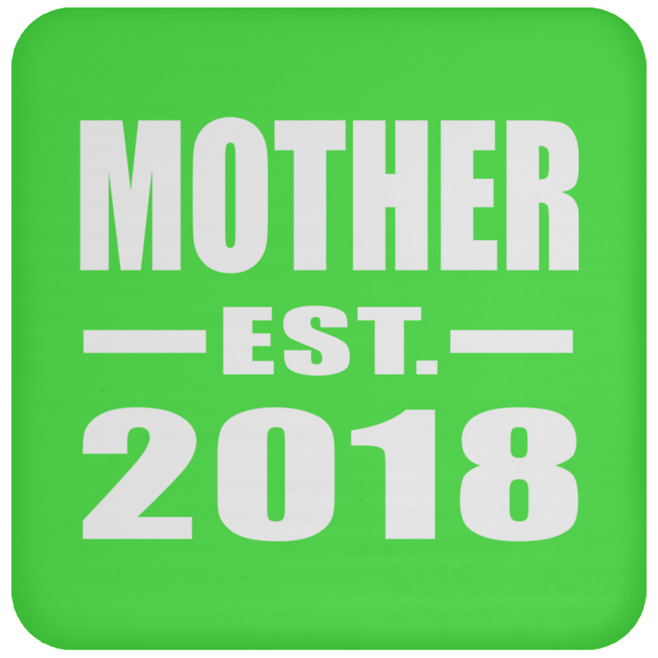Mother Established EST. 2018 - Drink Coaster