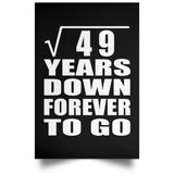 7th Anniversary Square Root of 49 Years Down Forever To Go - Poster Portrait