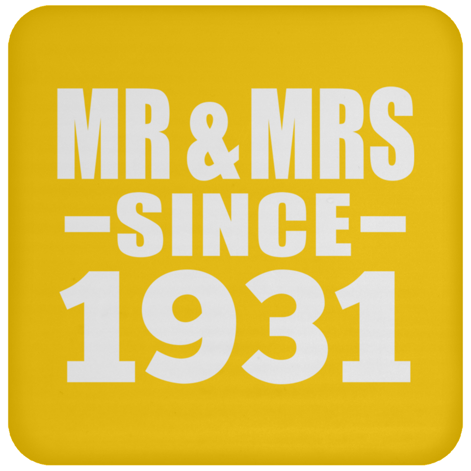 93rd Anniversary Mr & Mrs Since 1931 - Drink Coaster