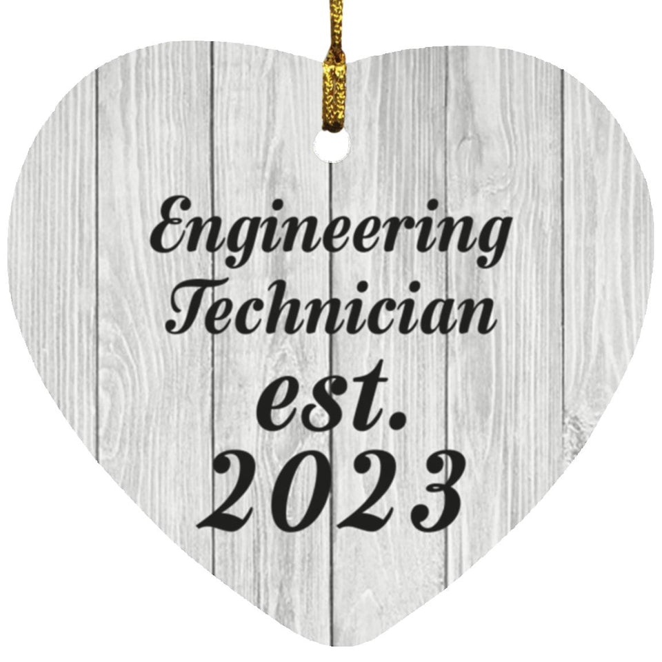 Engineering Technician Established Est. 2023 - Heart Ornament F