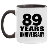 89th Anniversary 89 Years - 11oz Accent Mug Black