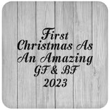 First Christmas As An Amazing Gf & Bf 2023 - Drink Coaster F