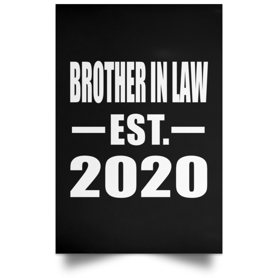 Brother In Law Established EST. 2020 - Poster Portrait