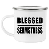 Blessed Seamstress - 12oz Camping Mug