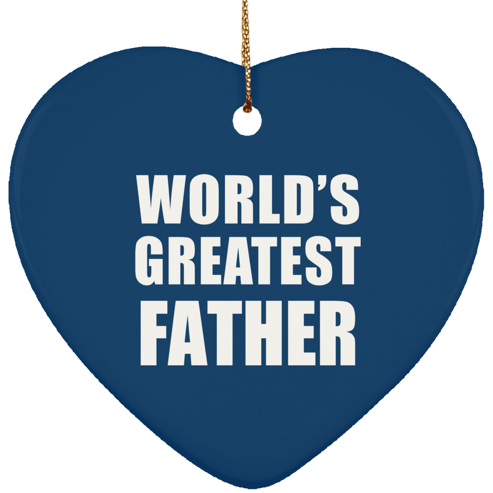 World's Greatest Father - Heart Ornament