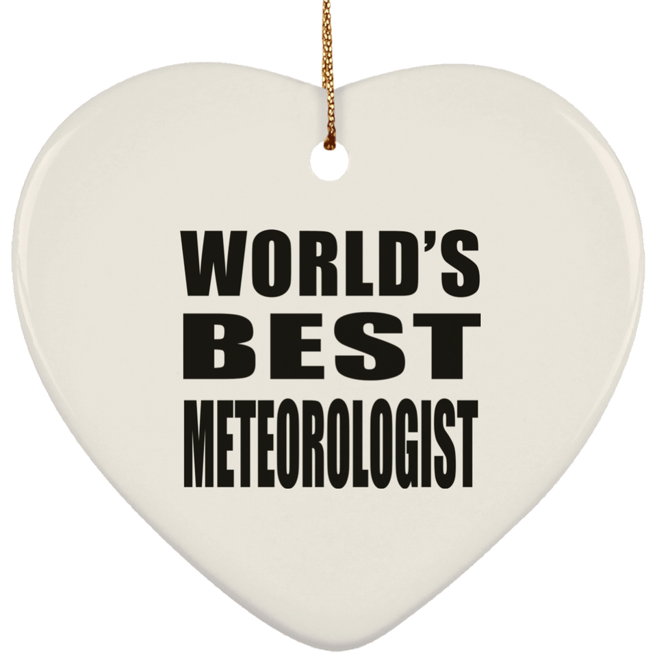 World's Best Meteorologist - Heart Ornament