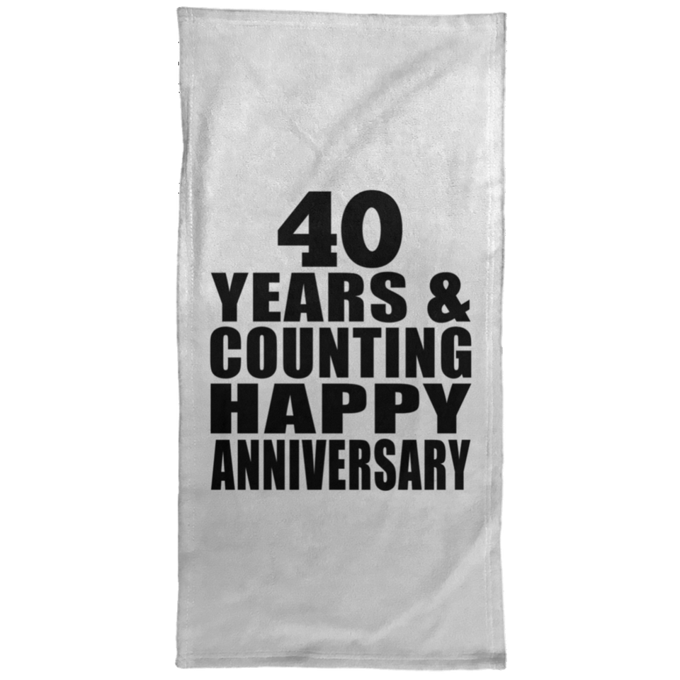 Happy 40th Anniversary 40 Years & Counting - Hand Towel