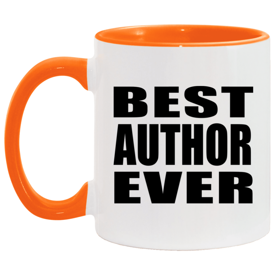 Best Author Ever - 11oz Accent Mug Orange