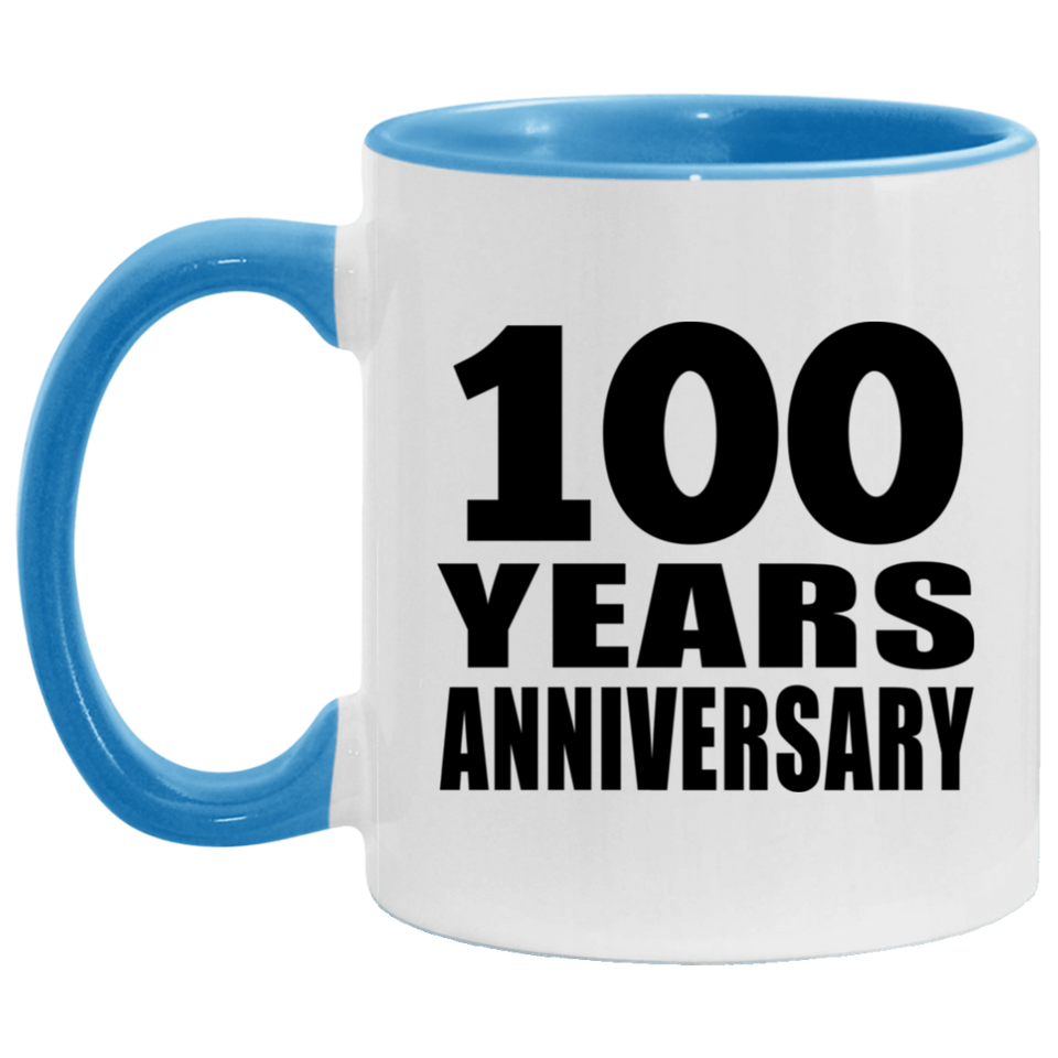 100th Anniversary 100 Years - 11oz Accent Mug Blue