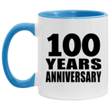 100th Anniversary 100 Years - 11oz Accent Mug Blue