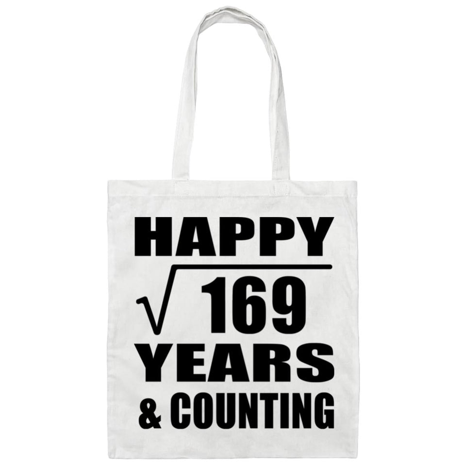 Happy 13th Anniversary Square Root of 169 Years & Counting - Tote Bag White