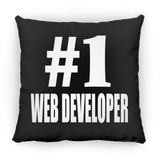 Number One #1 Web Developer - Throw Pillow Black