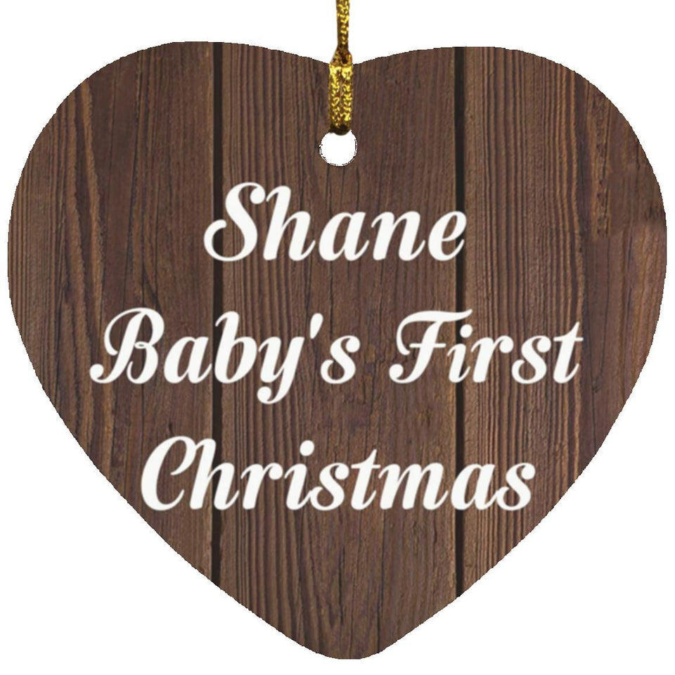 Shane Baby's First Christmas - Heart Ornament D