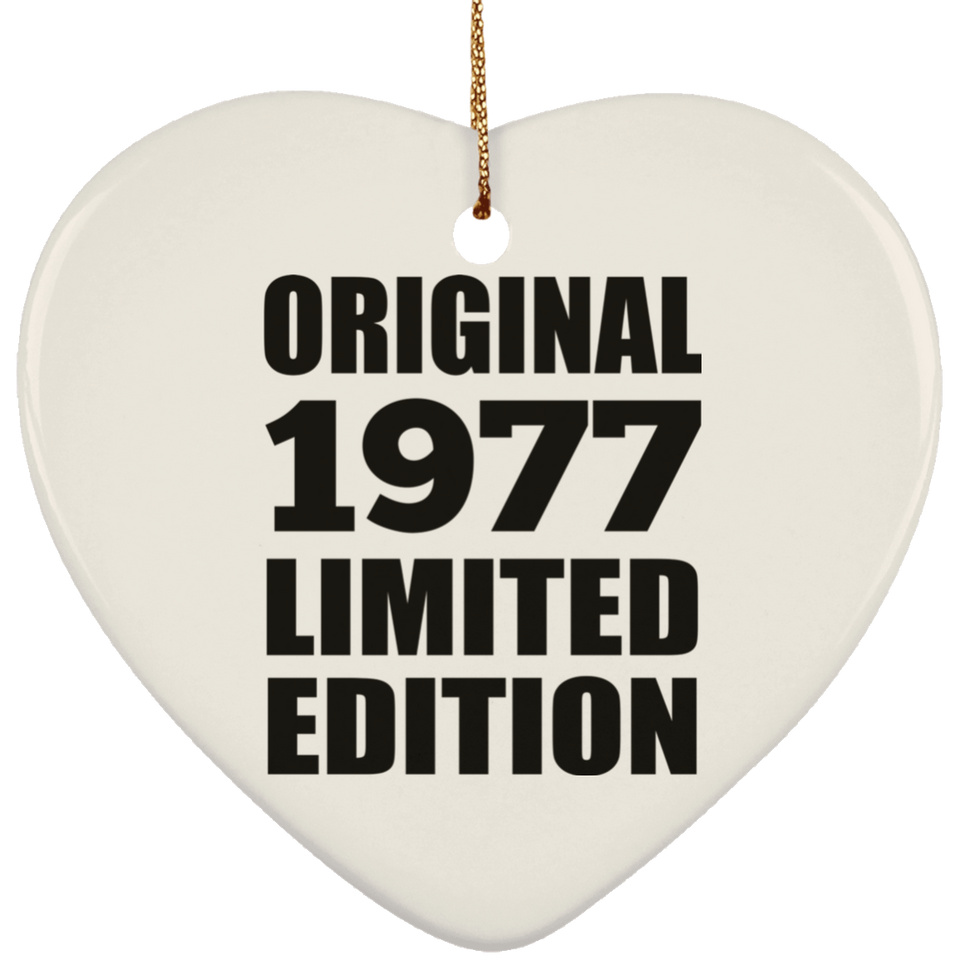 47th Birthday Original 1977 Limited Edition - Heart Ornament